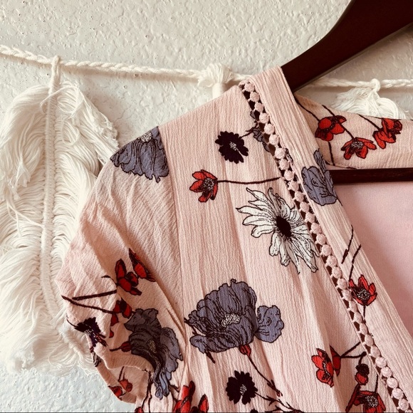 🦃 Blu Pepper | Floral Wrap Dress - Picture 4 of 6